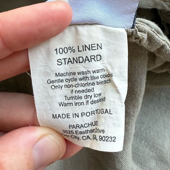 Parachute Linen Pillow Case in Moss | Standard | One Pillow Case - Picture 5 of 6